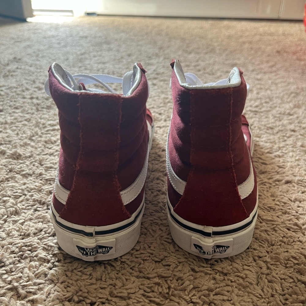 Vans Red Suede High-Top Sneakers - Picture 7 of 8